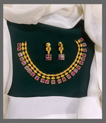 Ruby Nakshi Necklace - NN00182
