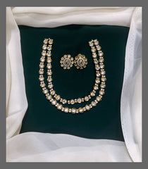 White Stone Victorian Necklace - VN0048