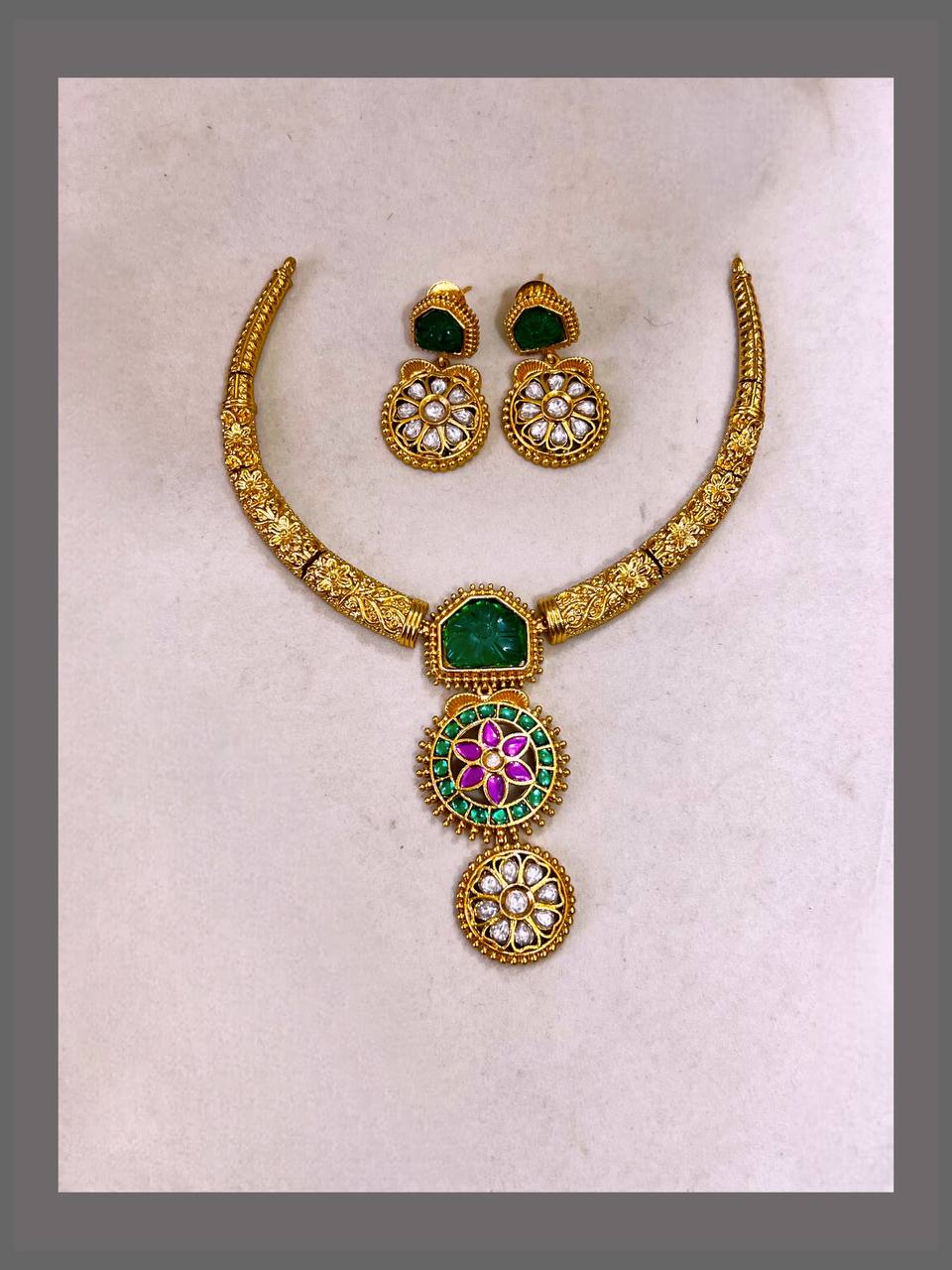 Antic Kante Necklace in Nakshi - NN00188, NN00189, NN00190