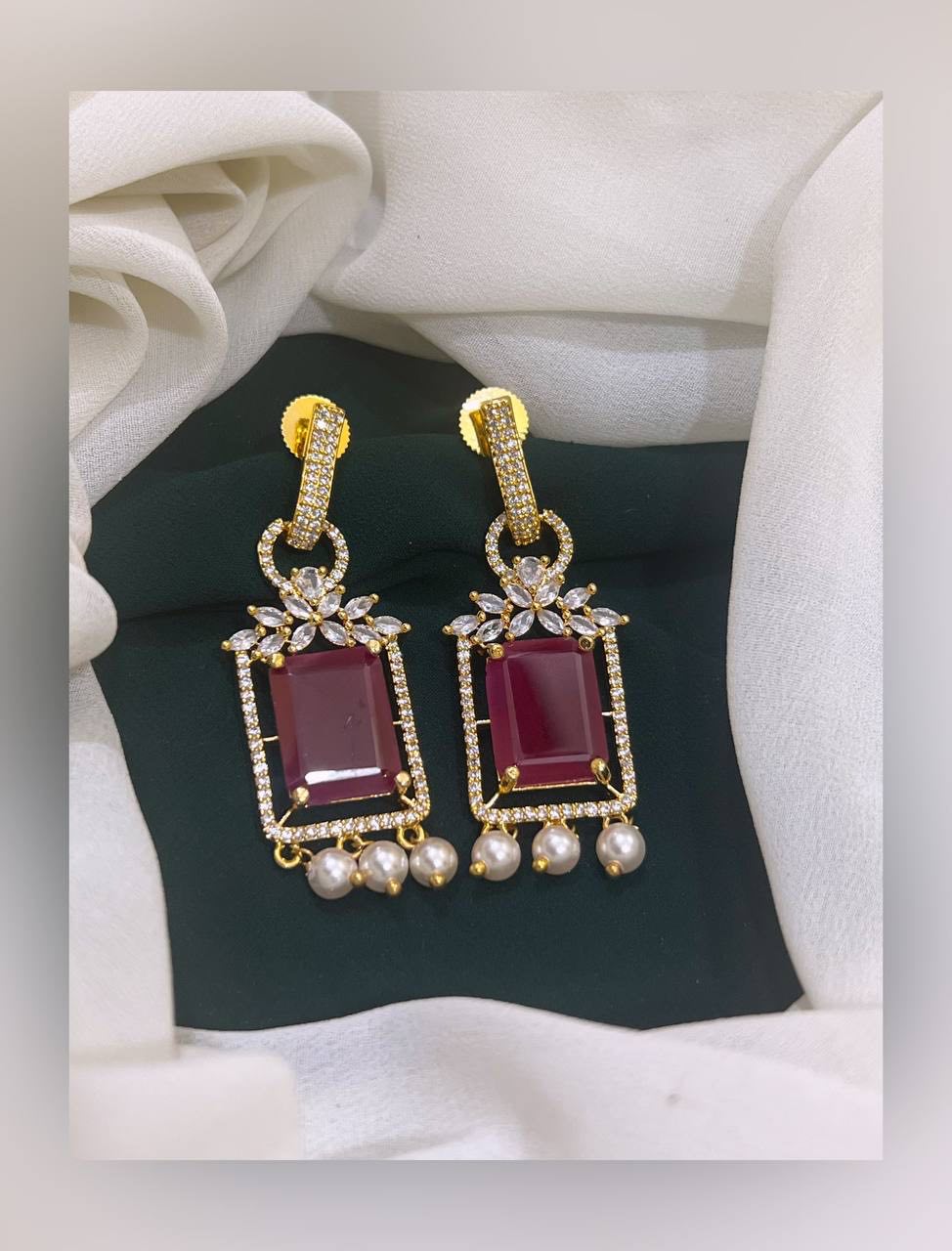 Hanging Earring in Nakshi - NE0193