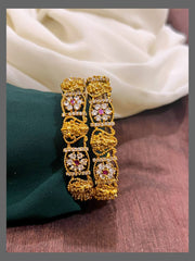 Small Lakshmi and Flower Bangle - BG0096