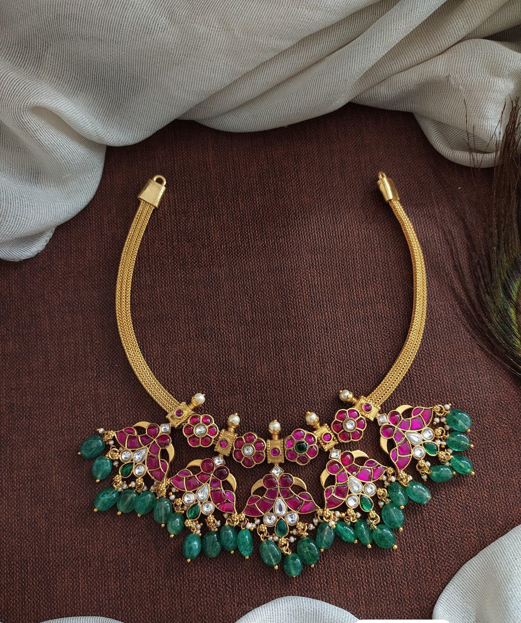 Ruby Choker Necklace in Kundan - KN00298