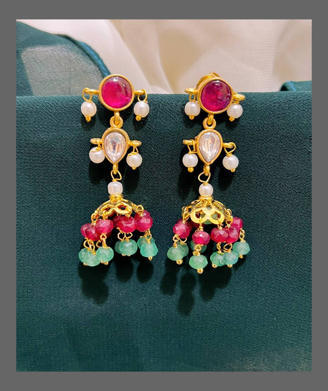 Elegant Small Jhumki Earring In Nakshi - NE00209