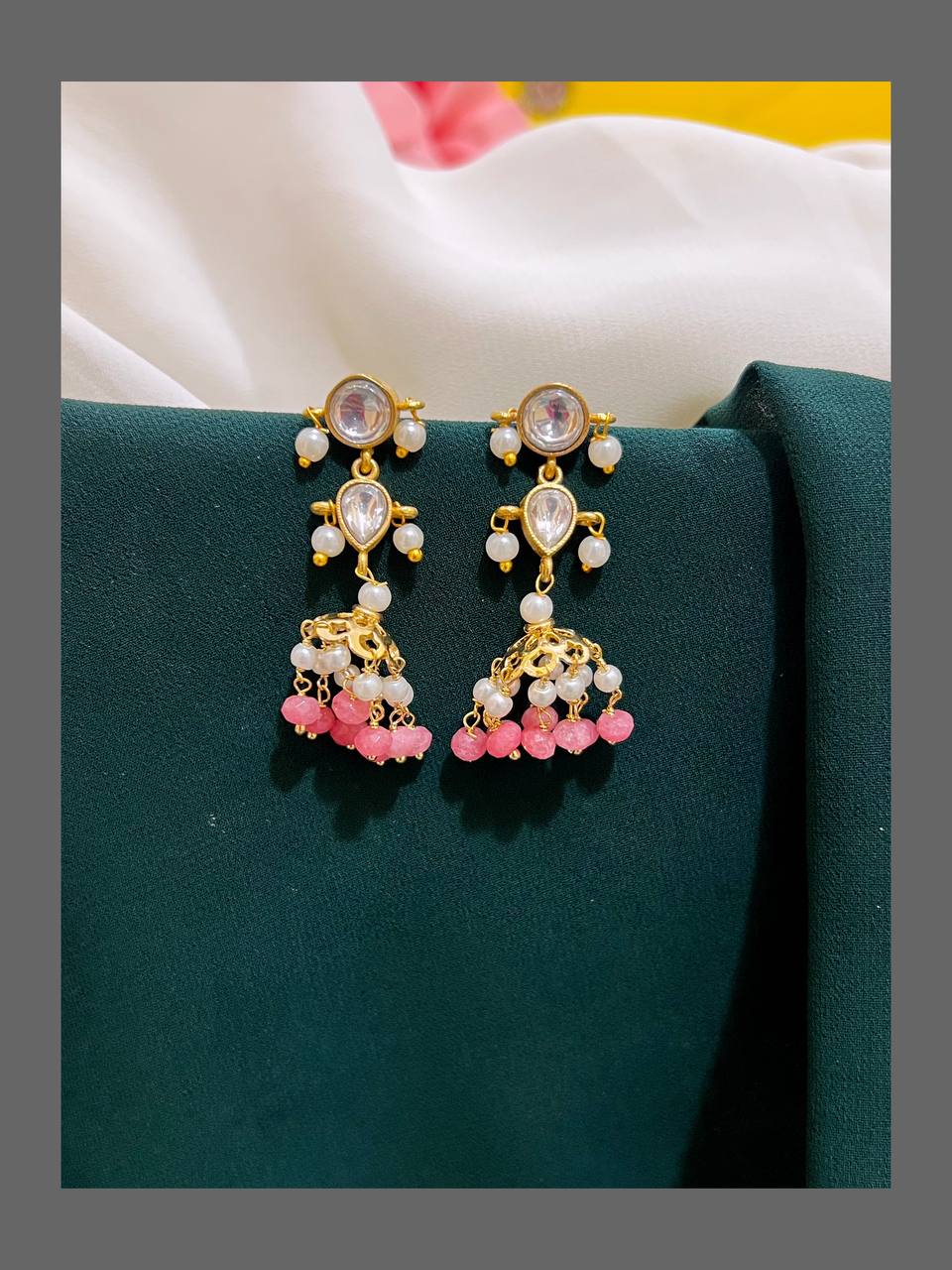 Elegant Small Jhumki Earring In Nakshi - NE00209
