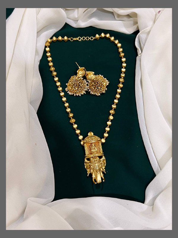 Gold pearl Necklace with Pendent - PB0045