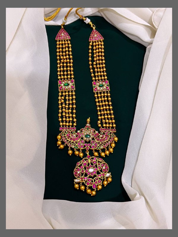 Gold Pearl  With Antique Pendent - PB0032