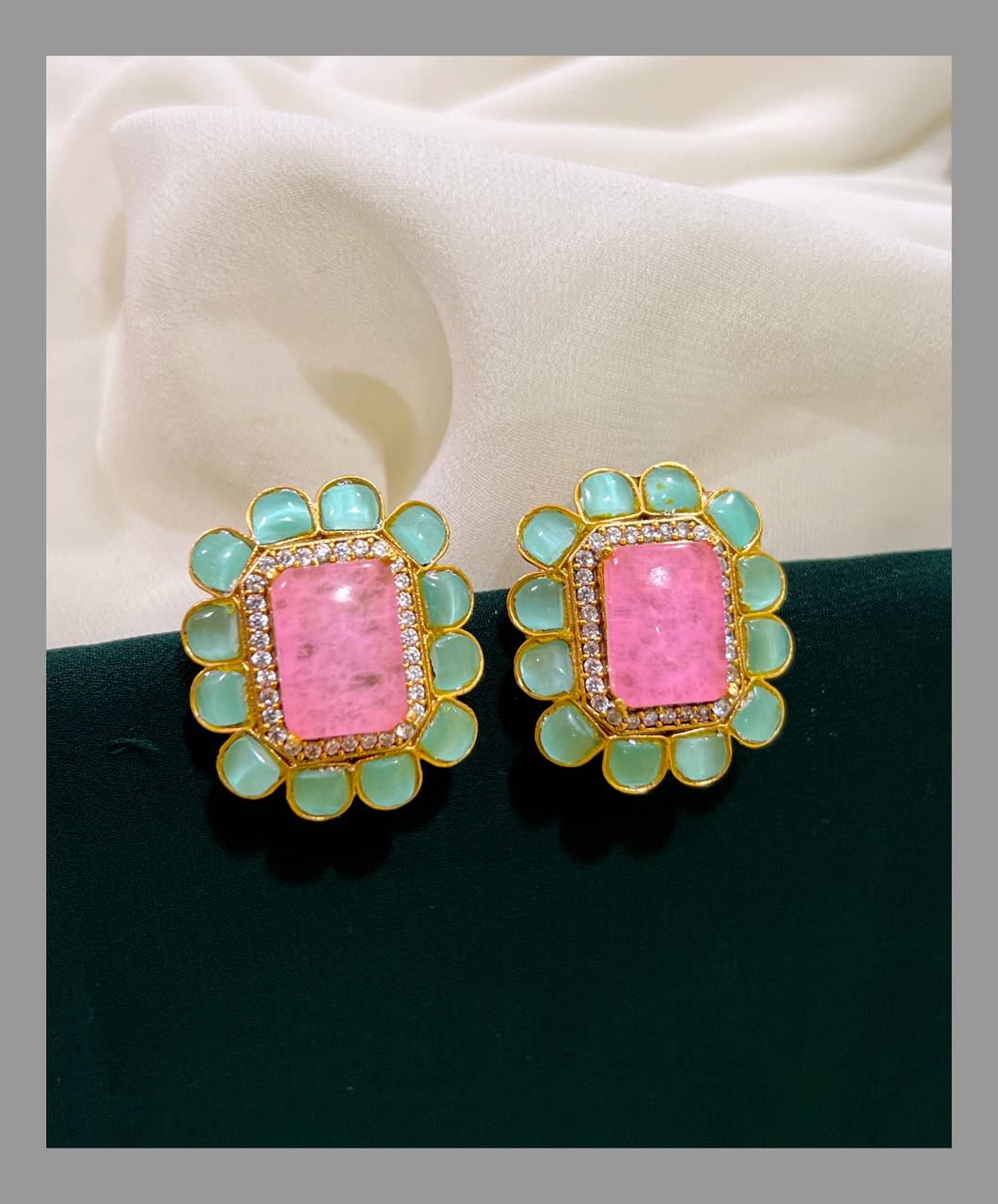 Elegant Stud Earring and  Kundan - KE00296
