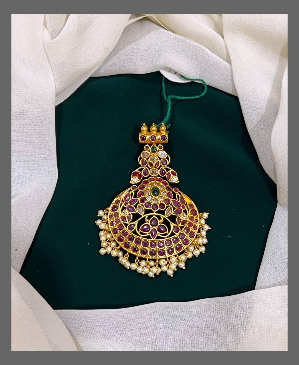 Antique Temple Design Pendent in Nakshi - NP00137