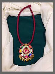 Red Dori with Kundan Pendent - BD0025