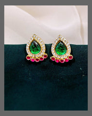 Emerald Stud Earring in Nakshi - NE00300