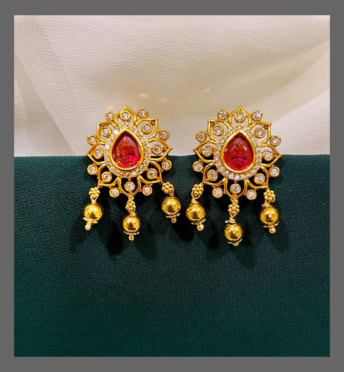 Beautiful Stud Earring in Nakshi - NE00243