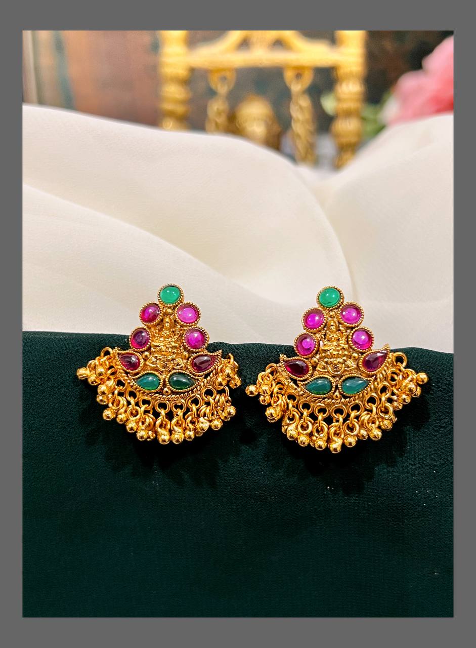 Beautiful Lakshmi in multi Earring Nakshi - NE00270