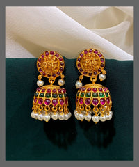 Ram parivar Jhumki Earring in Nakshi - NE00318