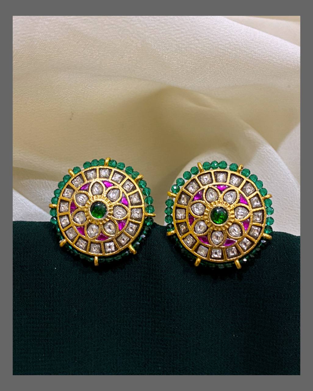 Beautiful Stud Earring in Nakshi - NE00319