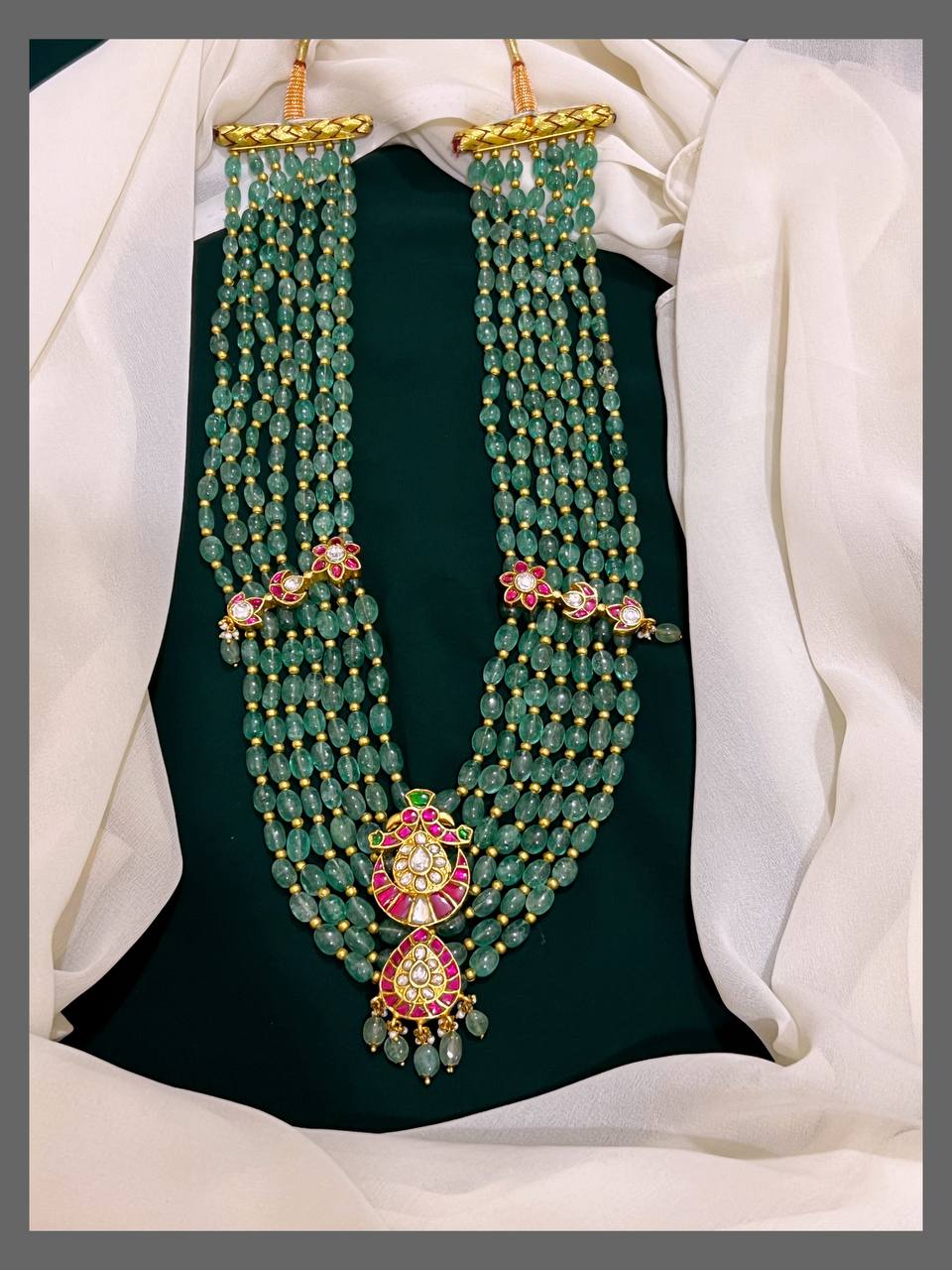 Emerald Peral Haram with Pendent -  PB0047