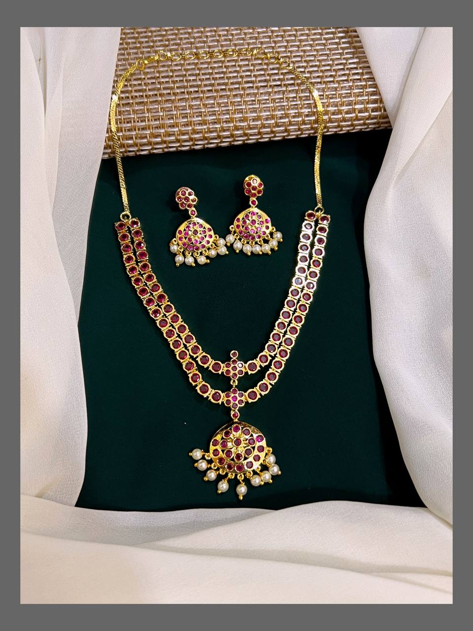Vintage double Layer Necklace in Nakshi - NN00225