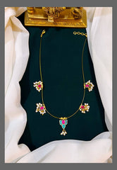 Blue Lotus in Kundan - KN00366