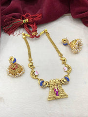 Madurai Meenakshi Temple Pendent Chain in Nakshi Haram -  NH00268