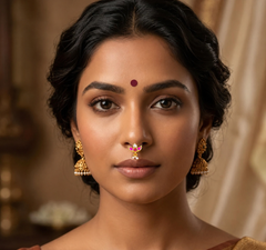 Ruby Chand Nose Ring in Kundan - NR0011