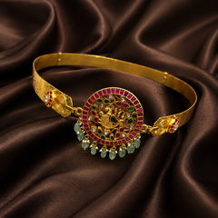 Ruby and Emerald Waist belt in Kundan - WB004