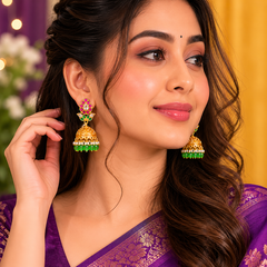 Jadau Mango Jhumki - KE0099