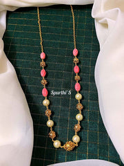 Tulip and Pearl Beads Necklace - BB0028