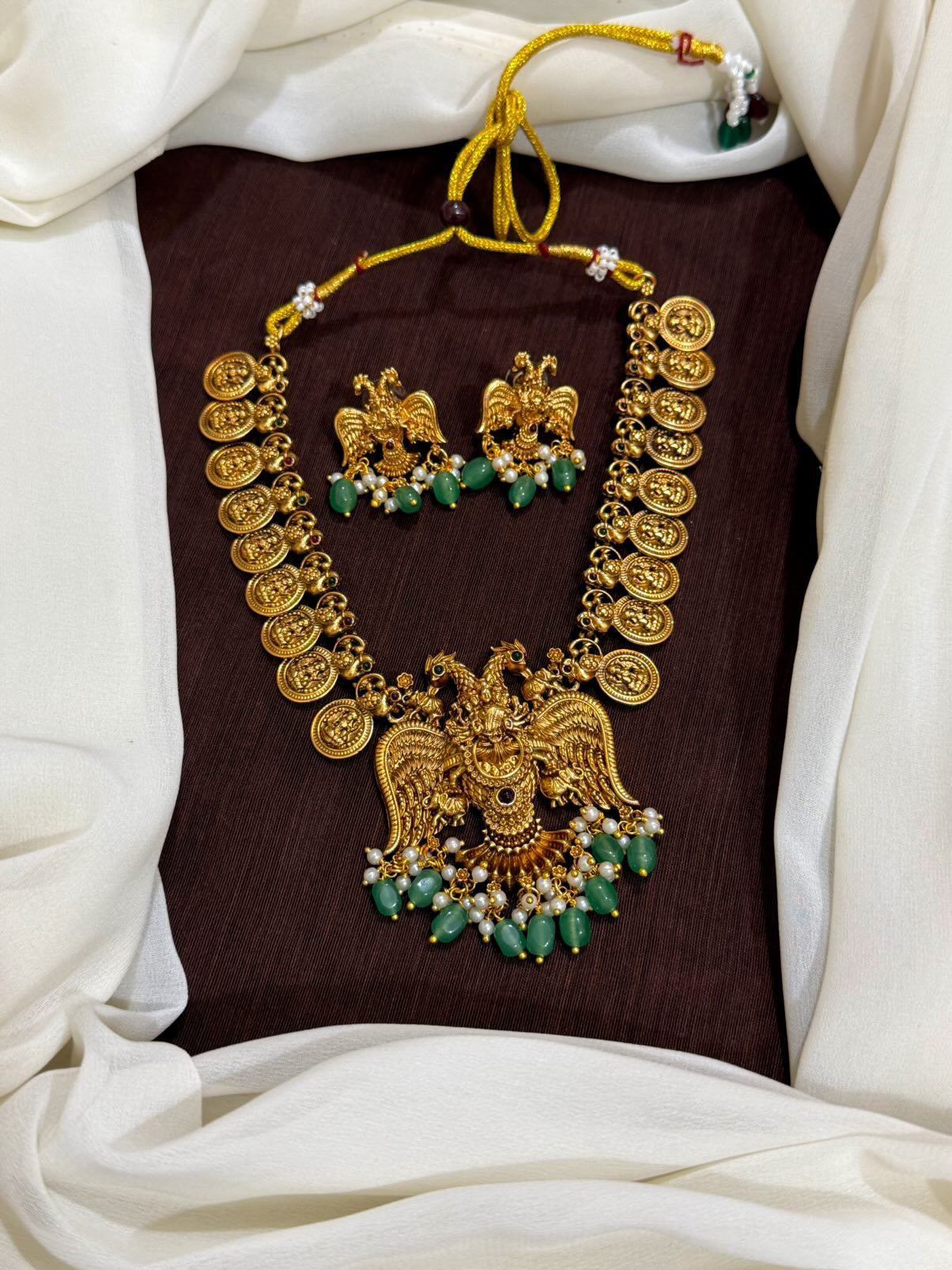 Gandaberunda pendany with Kaasu necklace - NN00943