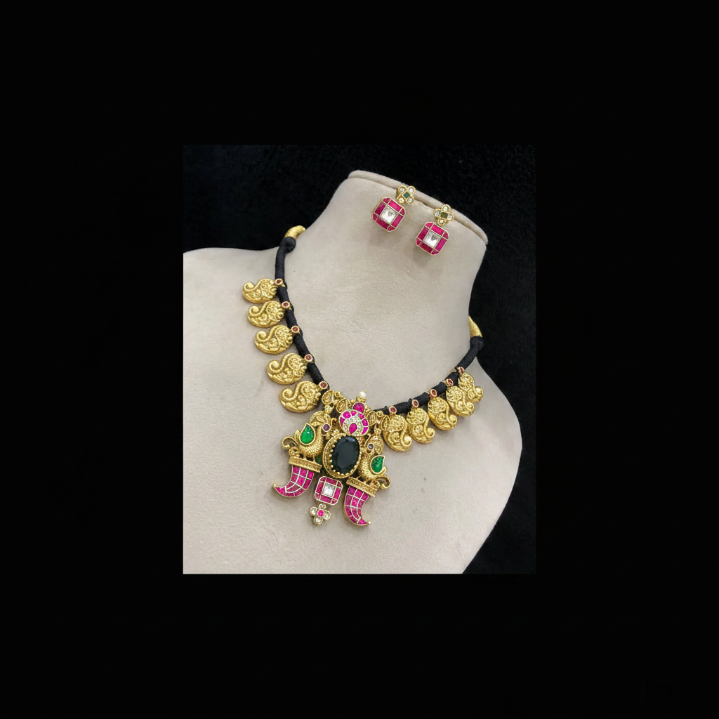 Jadau pendant Black Dori - BD00163