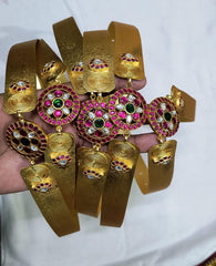 Jadau Flower Pendant Waist belt - WB005
