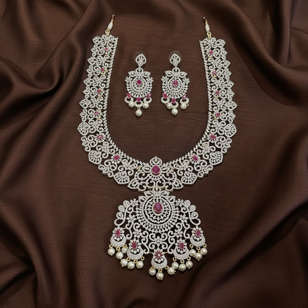 Diamond Mid Length Bridal Haram - DH0020