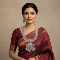 Diamond Mid Length Bridal Haram - DH0020