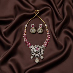Diamond Necklace With Jhumki - DN0078