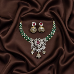 Diamond Necklace With Jhumki - DN0078