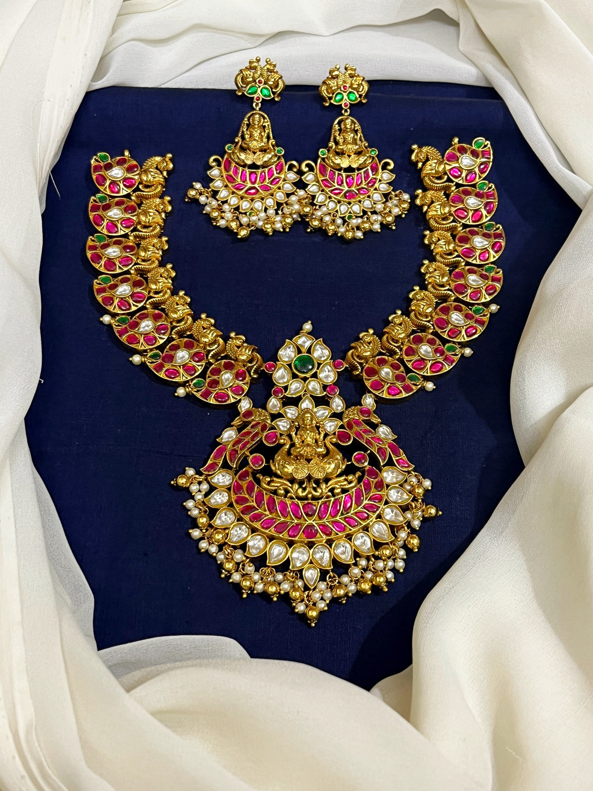 Jadau Kundan lakshmi necklace - KN004