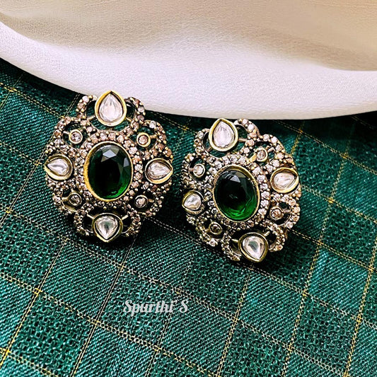 Green Victorian Earrings - VE017