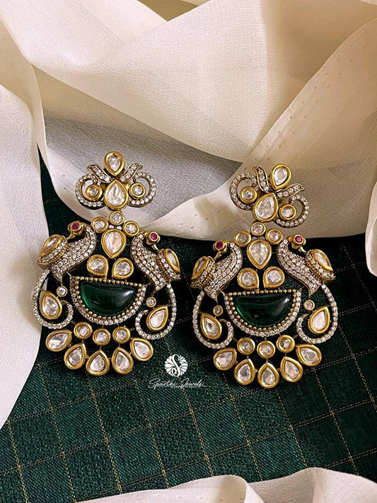 Emerald Victorian Earrings - VE012