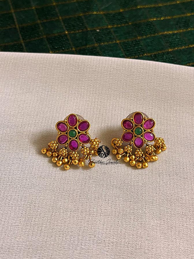 Elegant Kempu Earrings - NE001