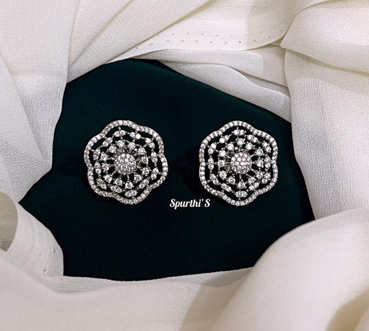 Flower American Diamond Earrings - ER0031