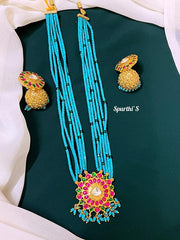 Jadau Pendant Necklace with Earrings - KH0097