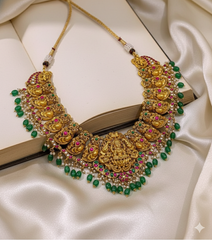 Beautiful Peacock with Lakshmi in Kundan - KN00238