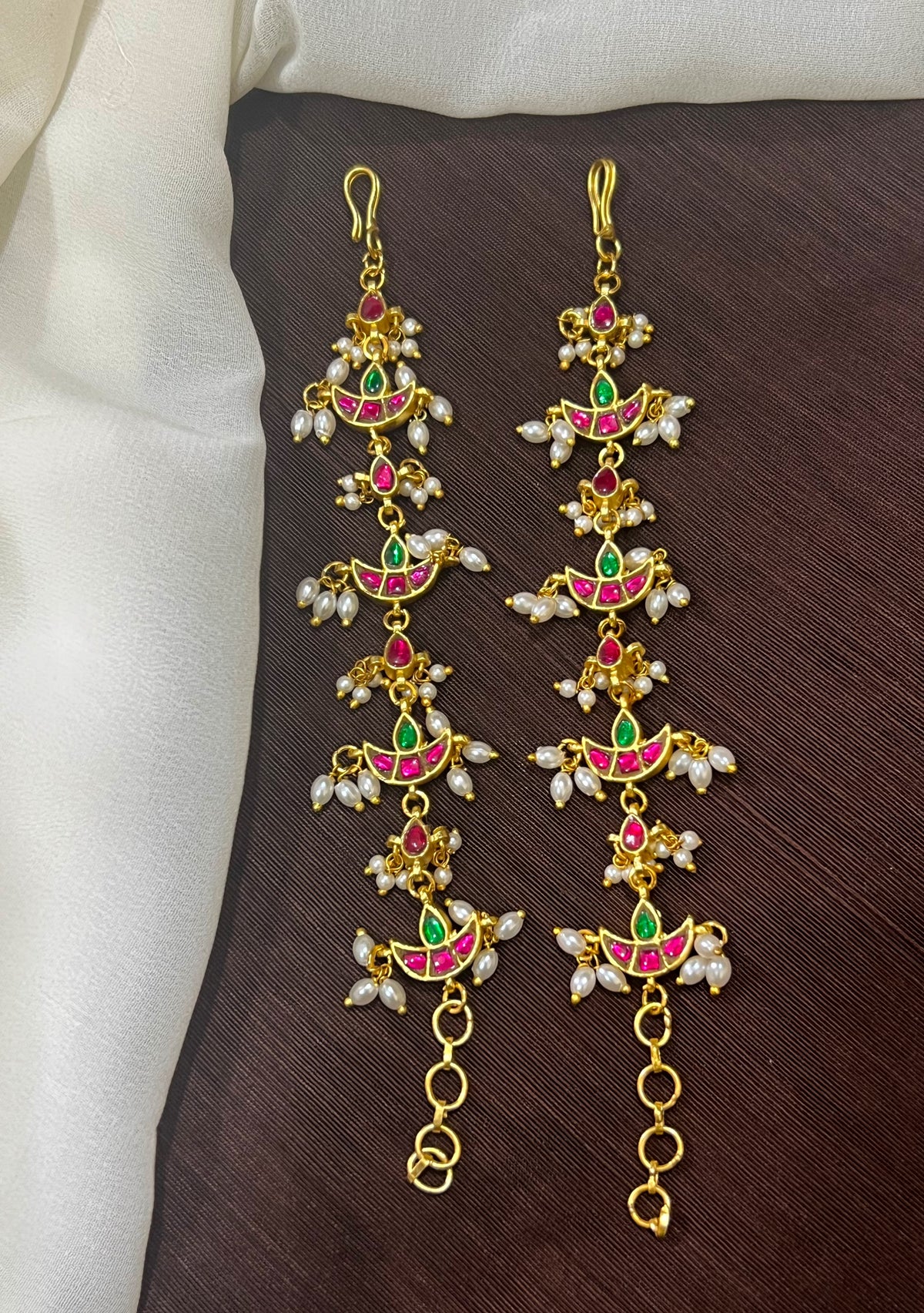 Moon Shaped Multi Kundan Matil - MT0028