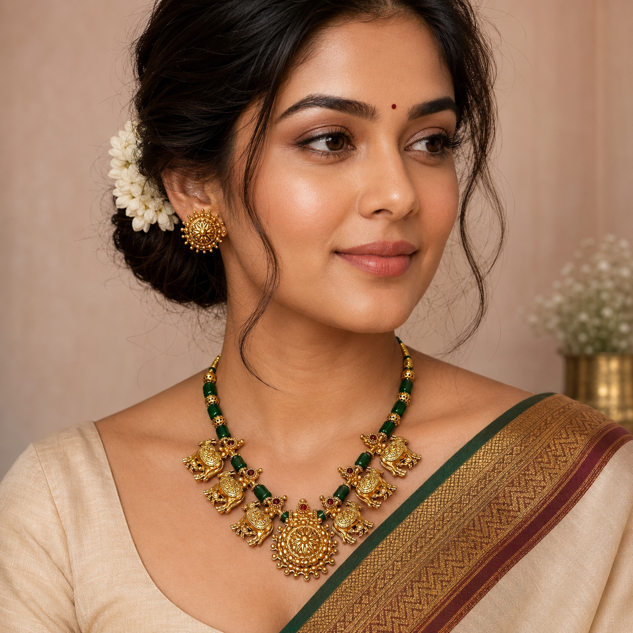 Beautiful Nakshi Pendants with Beads - PB00592