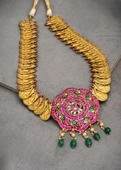 Kashu pendent in Jadav Kundan Haram - KH00108
