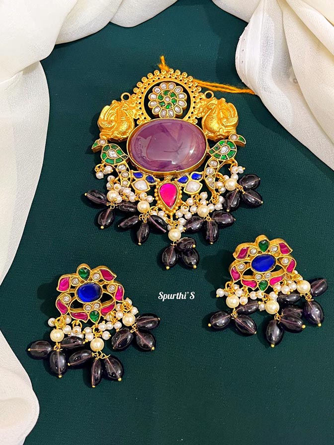 Jadau Kundan Earrings Pendant  - KP001