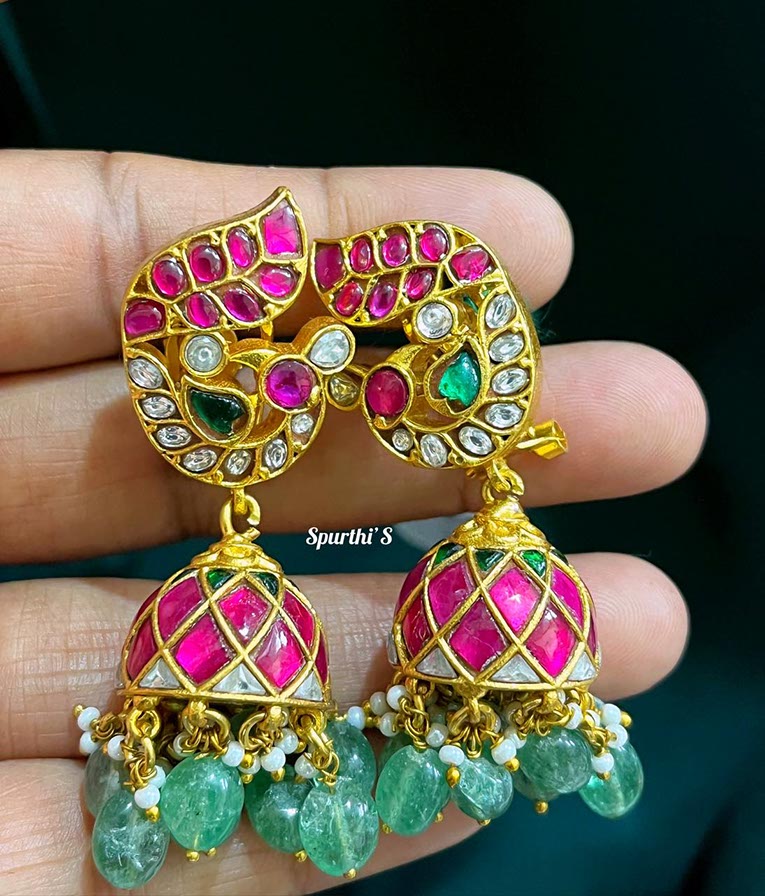 Elegant Jadau Kundan Earrings - KE0026