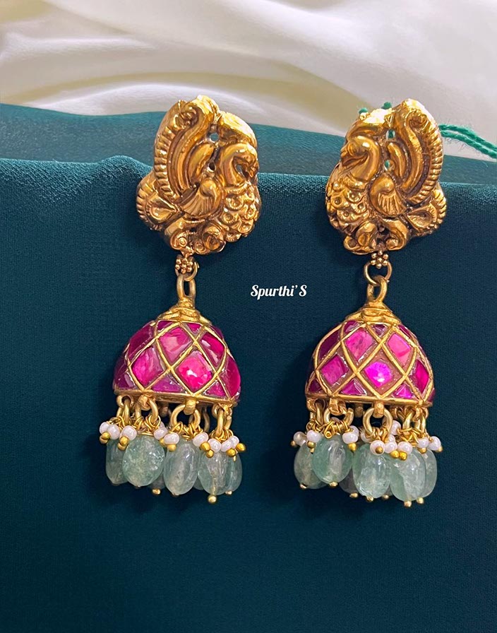 Swan Jadau Kundan Earrings - KE0027