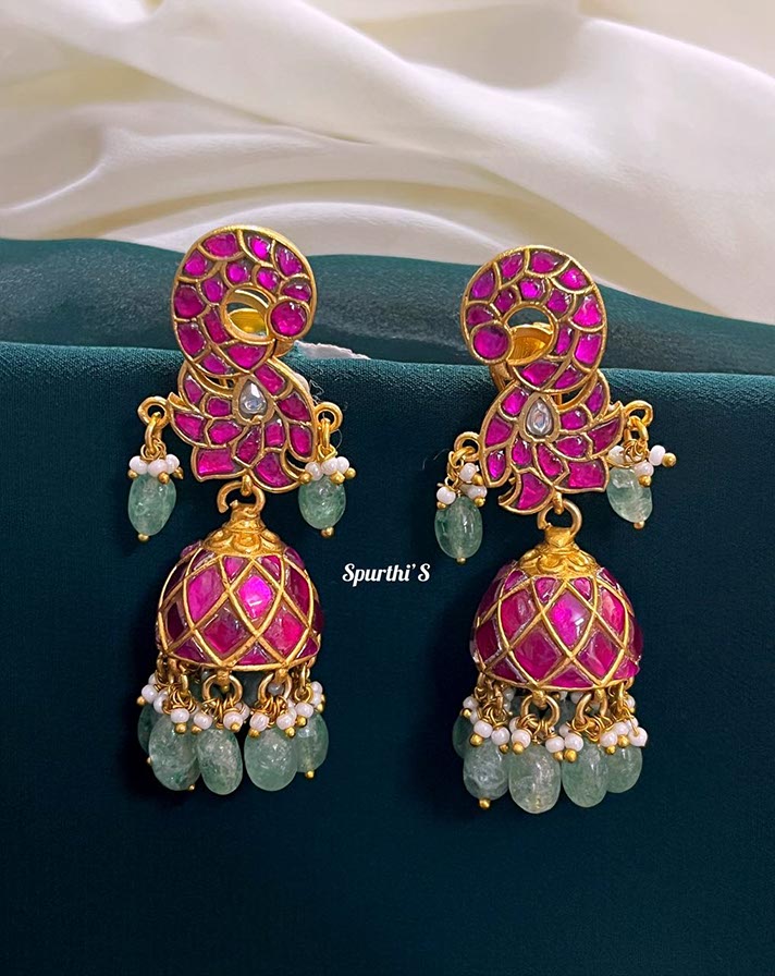 Elegant Jadau Kundan Earrings - KE0029