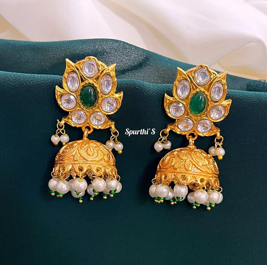 Small Kundan Earrings - KE0032