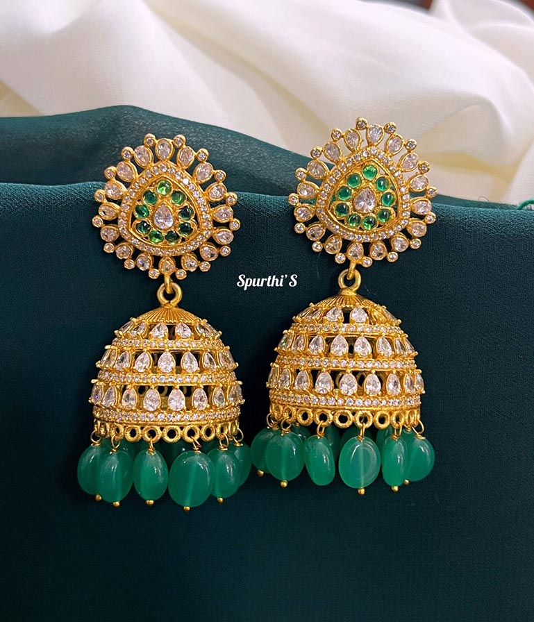 AD studded Jadau Earrings - KE0033