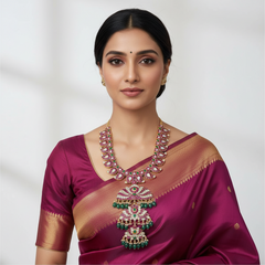 Jadau Mango 3 step Pendant - KH00411